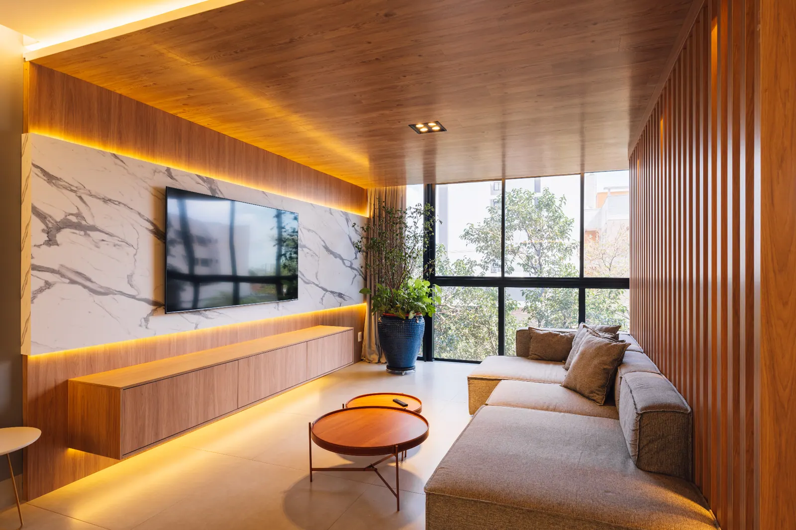 Área social, living e home